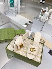 Gucci GG Slides White Heel 7.5 cm - 2