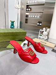 Gucci GG Slides Red Heel 7.5 cm - 1