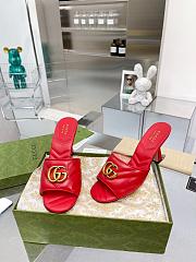 Gucci GG Slides Red Heel 7.5 cm - 5