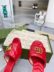Gucci GG Slides Red Heel 7.5 cm - 4