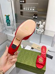 Gucci GG Slides Red Heel 7.5 cm - 2
