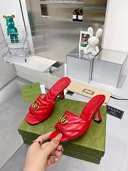 Gucci GG Slides Red Heel 7.5 cm - 3