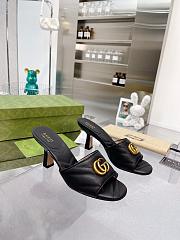 Gucci GG Slides Black Heel 7.5 cm - 1