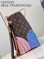 Louis Vuitton LV x YK Neverfull MM Tote Bag M46468 Size 31 x 28 x 14 cm - 2