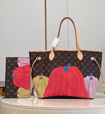 Louis Vuitton LV x YK Neverfull MM Tote Bag M46468 Size 31 x 28 x 14 cm