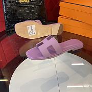 Hermes Flat Slides Purple - 4