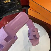 Hermes Flat Slides Purple - 3