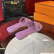 Hermes Flat Slides Purple - 2