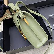 YSL Saint Laurent Cassandra Mini Top Handle Bag Green Size 20 x 16 x 7.5 cm - 6