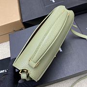 YSL Saint Laurent Cassandra Mini Top Handle Bag Green Size 20 x 16 x 7.5 cm - 5