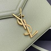 YSL Saint Laurent Cassandra Mini Top Handle Bag Green Size 20 x 16 x 7.5 cm - 2