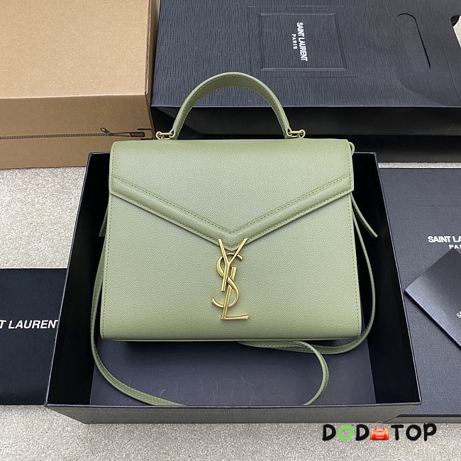YSL Saint Laurent Cassandra Top Handle Bag Green Size 24 x 20 x 11 cm - 1