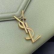 YSL Saint Laurent Cassandra Top Handle Bag Green Size 24 x 20 x 11 cm - 6