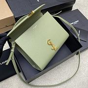 YSL Saint Laurent Cassandra Top Handle Bag Green Size 24 x 20 x 11 cm - 4