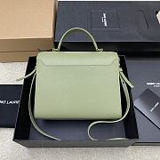 YSL Saint Laurent Cassandra Top Handle Bag Green Size 24 x 20 x 11 cm - 3
