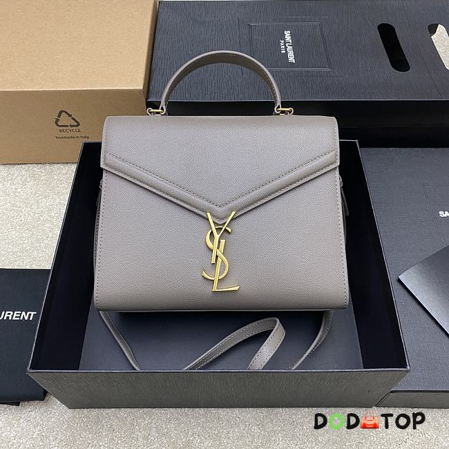 YSL Saint Laurent Cassandra Top Handle Bag Gray Size 24 x 20 x 11 cm - 1