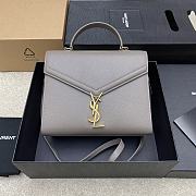 YSL Saint Laurent Cassandra Top Handle Bag Gray Size 24 x 20 x 11 cm - 1