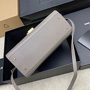 YSL Saint Laurent Cassandra Top Handle Bag Gray Size 24 x 20 x 11 cm - 6