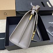 YSL Saint Laurent Cassandra Top Handle Bag Gray Size 24 x 20 x 11 cm - 5