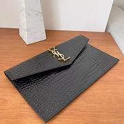 YSL Uptown Pouch Black Gold Hardware Size 27 × 16 × 2 cm - 3