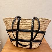YSL Medium Bag In Raffia Basket Bag Size 40 x 29 x 19 cm - 5