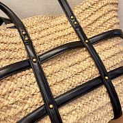 YSL Medium Bag In Raffia Basket Bag Size 40 x 29 x 19 cm - 3