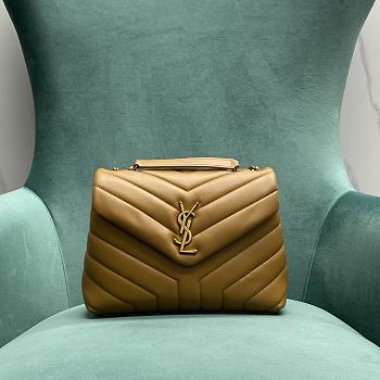 YSL Saint Laurent Loulou Bag Caramel Size 24 x 9 x 18 cm