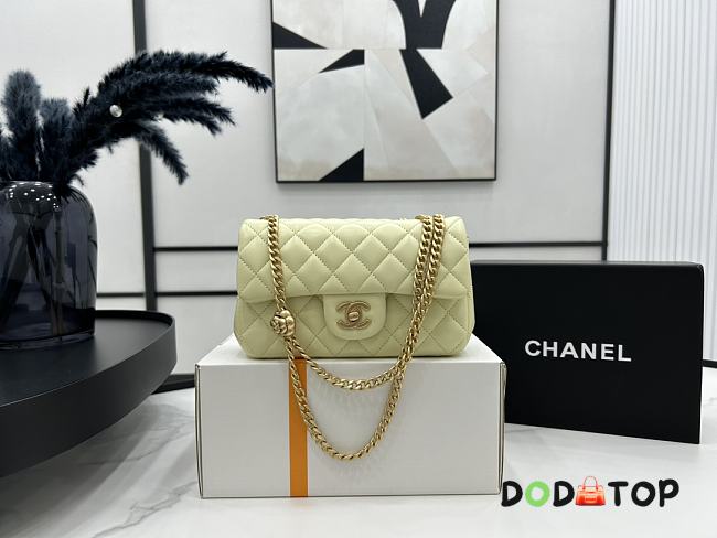 Chanel Flap Chain Bag Lemon Yellow Size 12 × 20 × 6.5 cm - 1