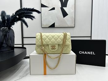 Chanel Flap Chain Bag Lemon Yellow Size 12 × 20 × 6.5 cm