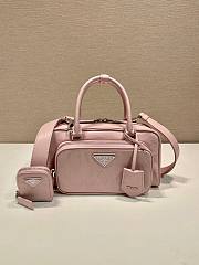 Prada Antique Nappa Leather Multi Pocket Top Handle Bag Pink Size 24 x 15.5 x 7 cm - 1