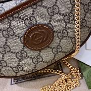 Gucci Brown GG Half-Moon Bag Size 22 x 12.5 x 5 cm - 6