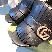 Gucci GG Mid-Heel Slide Black - 2