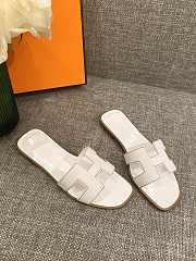 Hermes Oran Sandal Full White - 1