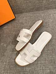 Hermes Oran Sandal Full White - 5