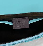 Fendi Baguette Mini Sequin Blue Bag Size 19 x 5 x 11 cm - 2
