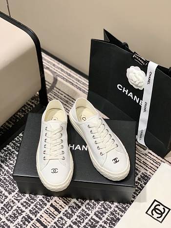 Chanel Canvas Sneakers White