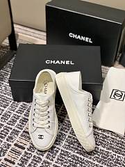 Chanel Canvas Sneakers White - 6