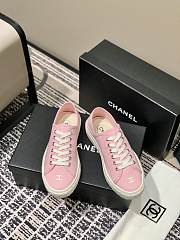 Chanel Canvas Sneakers Pink - 1