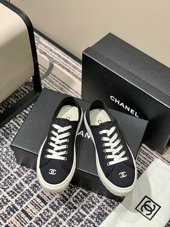 Chanel Canvas Sneakers Black