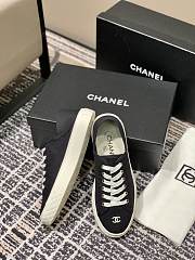 Chanel Canvas Sneakers Black - 4