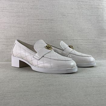 Chanel Leather Shoes White