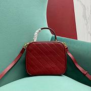 Gucci Leather Blondie Shoulder Bag Red Size 17 x 15 x 9 cm - 5