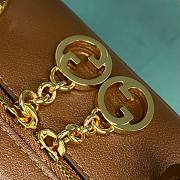 Gucci Leather Blondie Shoulder Bag Brown Size 17 x 15 x 9 cm - 6