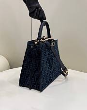 Fendi Peekaboo Blue Bag Size 33.5 x 13.5 x 24.5 cm - 5