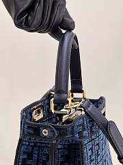 Fendi Peekaboo Blue Bag Size 33.5 x 13.5 x 24.5 cm - 2