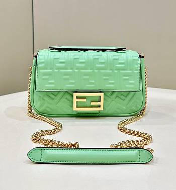 Fendi Baguette Green Bag Size 24 × 7 × 13 cm