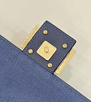 Fendi Baguette Blue Bag Size 24 × 7 × 13 cm - 5