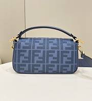 Fendi Baguette Blue Bag Size 24 × 7 × 13 cm - 6