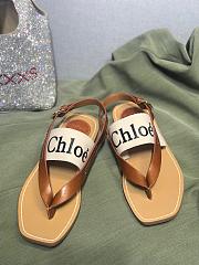 Chloe Woody Flat Sandals Brown - 2