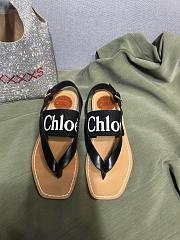Chloe Woody Flat Sandals Black - 1